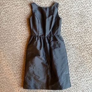 Alfred Sung Charcoal Grey D490 Satin Cocktail Sleeveless Dress, size 6
